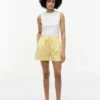 Shorts i lin-bomullsblanding