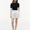 Shorts i lin-bomullsblanding