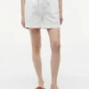 Shorts i lin-bomullsblanding
