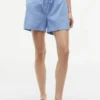 Shorts i lin-bomullsblanding