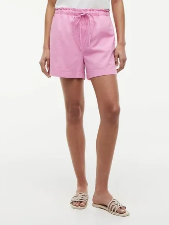 Shorts i lin-bomullsblanding