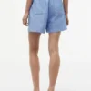 Shorts i lin-bomullsblanding