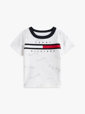 Signature Flag Stripe Logo T-skjorte for Babyer