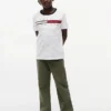 Signature Flag Stripe Logo T-skjorte for barn