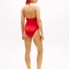 Signature Stripe Plunge Halter-badedrakt