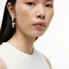 Signature Stripe Ridged Hoop Earring