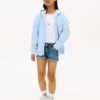 Skinny denim shorts for barn