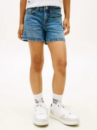 Skinny denim shorts for barn