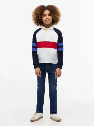 Slim fit-stretchjeans for barn
