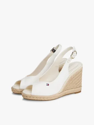 Slingback-sandaler med kilehæl