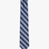 Slips i silke-blanding med brede diagonale striper