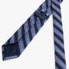 Slips i silke-blanding med brede diagonale striper