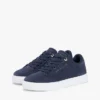 Sneakers i semsket skinn med cupsole