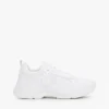 Sneakers i tykt skinn med blandet tekstur