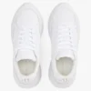 Sneakers i tykt skinn med blandet tekstur