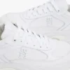 Sneakers i tykt skinn med blandet tekstur