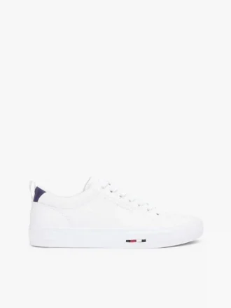 Sneakers i vulkanisert skinn