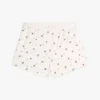 Soveshorts med blomstertrykk