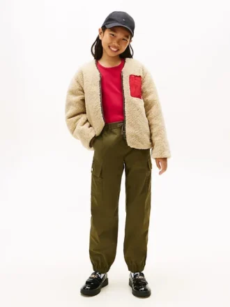 Stretch-chino-joggebukse for barn