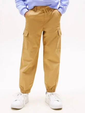 Stretch-chino-joggebukse for barn