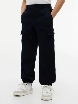 Stretch-chino-joggebukse for barn