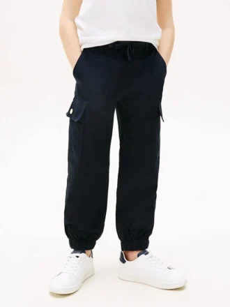 Stretch-chino-joggebukse for barn