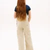 Stretch-denim-overall med vide ben for barn