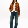 Stretch High-Rise Barrel Jeans
