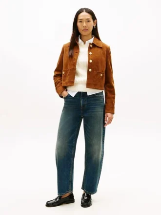 Stretch High-Rise Barrel Jeans
