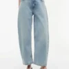 Stretch High-Rise Barrel Jeans