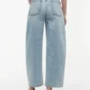 Stretch High-Rise Barrel Jeans