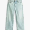 Stretch High-Rise Barrel Jeans