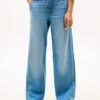 Stretch-jeans med vid benvidde for barn