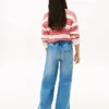 Stretch-jeans med vid benvidde for barn