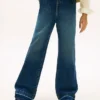 Stretch-Jeans med vide ben for barn