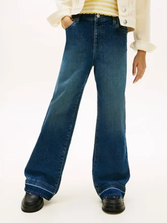 Stretch-Jeans med vide ben for barn