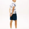 Stretch-polo med logo over hele for barn