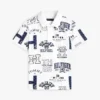 Stretch-polo med logo over hele for barn