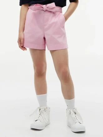 Stretch-shorts med belte for barn