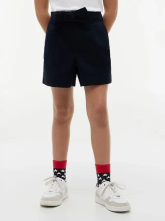 Stretch-shorts med belte for barn