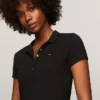 Stretchbomullskjole i slim fit