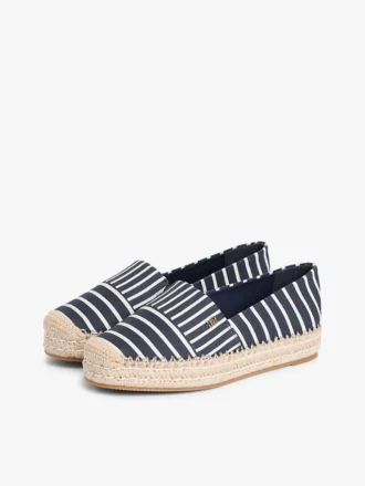 Stripe Canvas Platform Espadrille