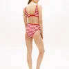 Stripe High-Rise Cheeky bikinibukse