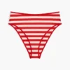 Stripe High-Rise Cheeky bikinibukse