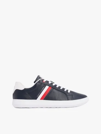 Stripe Leather Cupsole Sneaker
