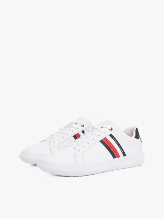 Stripe Leather Cupsole Sneaker