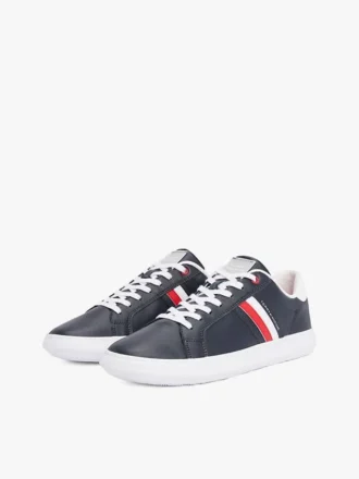 Stripe Leather Cupsole Sneaker