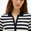 Stripe Lightweight Polo Sweater Dress