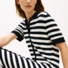 Stripe Lightweight Polo Sweater Dress