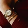 Stripe Metal Bead-armbånd
